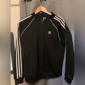 Adidas Essentials Fleece 3-Stripes Full Zip Jacket Black Small